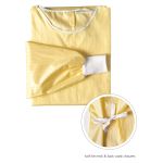 Reusable Yellow Isolation Gown Level 1 with Tie Back and Ribbon Cuff